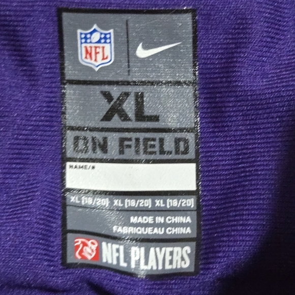 Nike On Field 2012 Adrian Peterson Purple Minnesota Vikings Jersey Youth XL - Picture 5 of 8